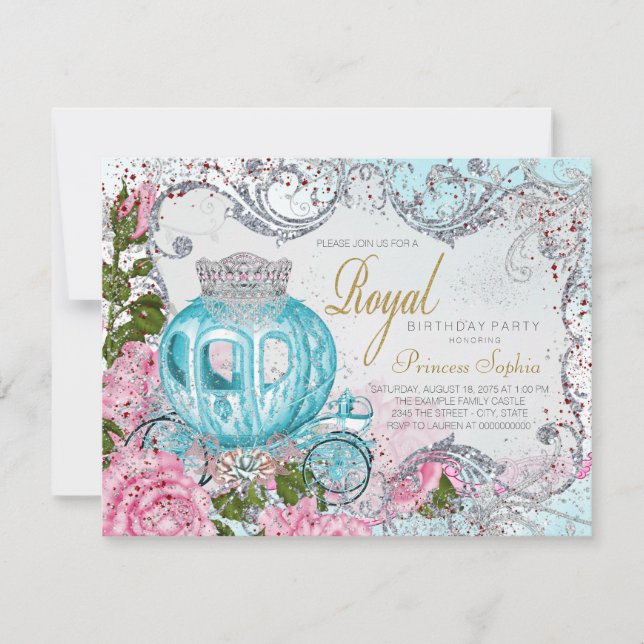 Fairytale Princess Birthday Party Invitation (Front)
