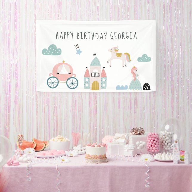 Fairytale Princess Birthday Party Welcome Banner (Party)