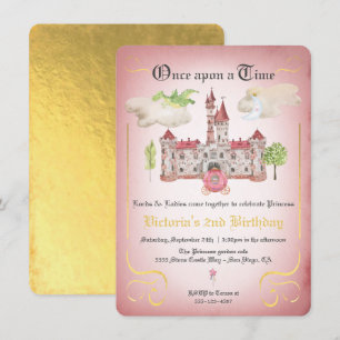 Fairytale Princess Castle Birthday Party Invitation