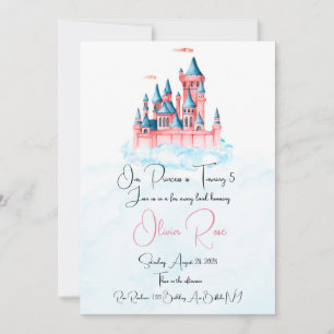 Fairytale Princess Castle Birthday Party Invitation