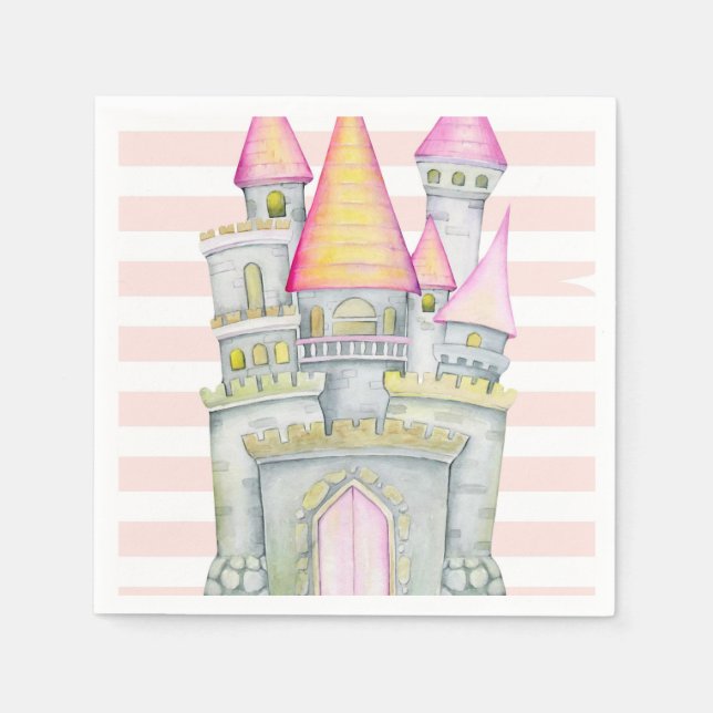 Fairytale Princess Castle Birthday Party Napkin (Front)