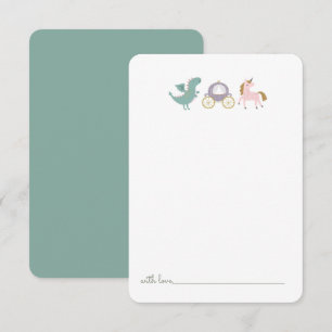 Fairytale Princess Castle Birthday Time Capsule Thank You Card