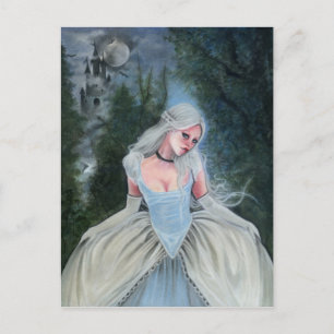 Fairytale Princess Castle glass slipper POSTCARD