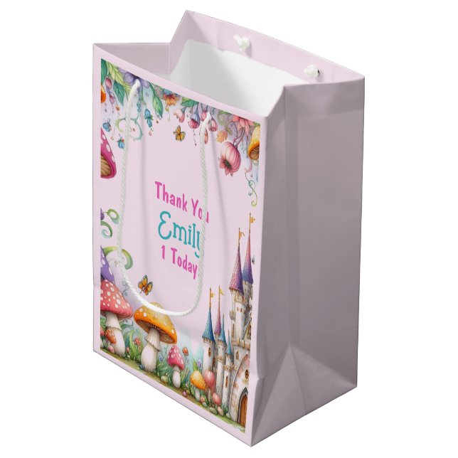 Fairytale Princess Fairy Girl's Birthday Fairycore Medium Gift Bag (Front Angled)
