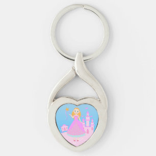 Fairytale Princess in Pink  Birthaday Party Key Ring