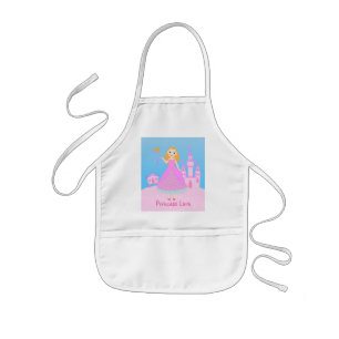 Fairytale Princess in Pink Birthaday Party Kids Apron
