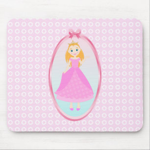 Fairytale Princess in Pink Birthaday Party Mouse Mat