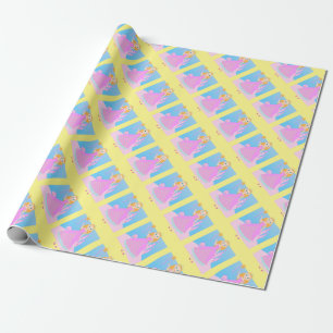 Fairytale Princess in Pink Birthaday Party Wrapping Paper