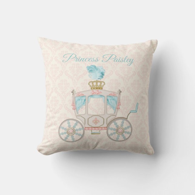 Fairytale Princess Personalised Carriage Cushion (Front)