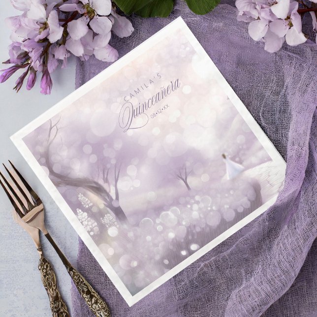 Fairytale Princess V2 Quinceanera Lavender ID1030 Napkin (Creator Uploaded)
