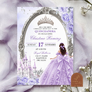 Fairytale Purple Princess Quinceanera Invitation