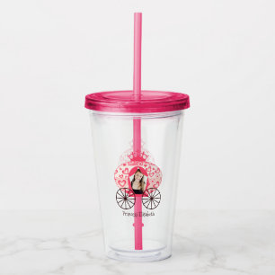 Fairytale Royal Princess Carriage Girl Birthday  Acrylic Tumbler