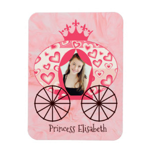 Fairytale Royal Princess Carriage Girl Birthday Magnet