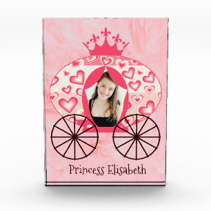 Fairytale Royal Princess Carriage Girl Birthday  Photo Block