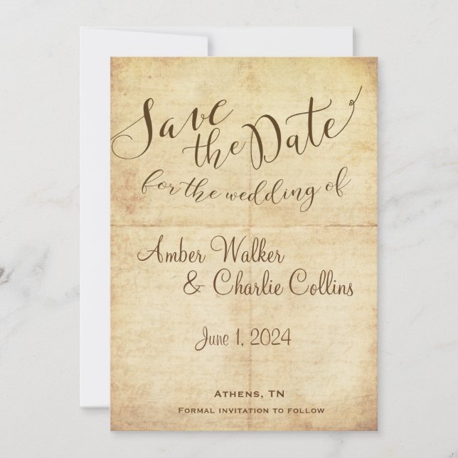 Fairytale Save The Date Invitation (Front)