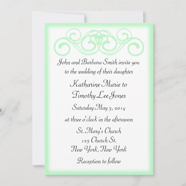 Fairytale Scroll Wedding Invitation (Front)