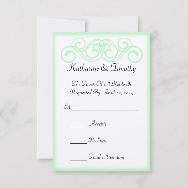 Fairytale Scroll Wedding RSVP (Front)