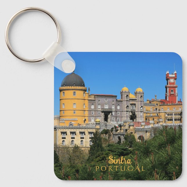 Fairytale Sintra Palace photo, in Portugal Key Ring (Front)