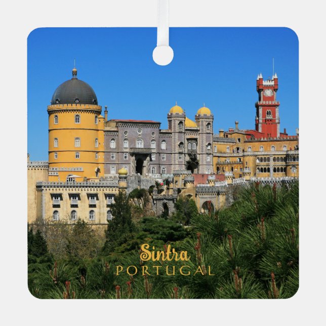 Fairytale Sintra Palace photo, in Portugal Metal Tree Decoration (Front)