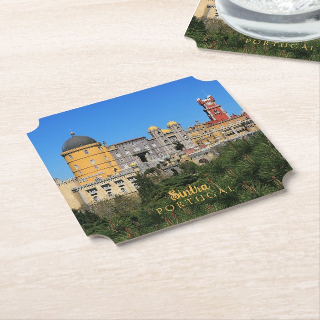 Fairytale Sintra Palace photo, in Portugal Paper Coaster (Angled)