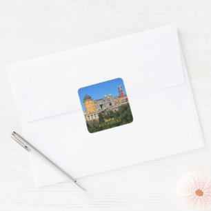 Fairytale Sintra Palace photo, in Portugal Square Sticker