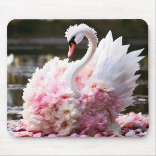 Fairytale swan mouse mat