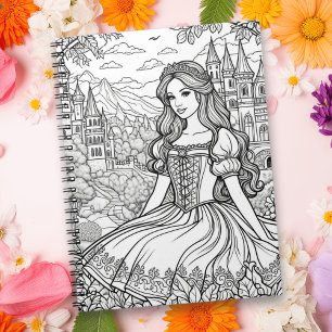 Fairytale Themed Princess and Castles Colour Me Notebook