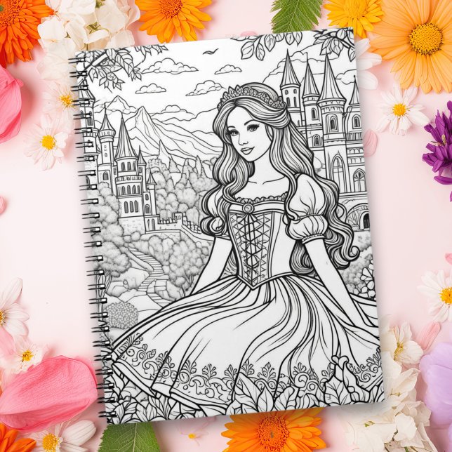 Fairytale Themed Princess and Castles Colour Me Notebook (Creator Uploaded)