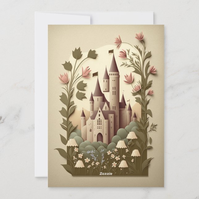 Fairytale themed wedding invitations (Back)