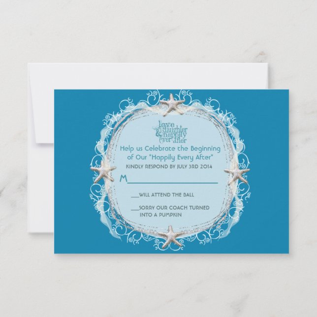 Fairytale Under the Sea RSVP Invitation (Back)