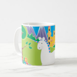 Fairytale Unicorn in Colorful Art Coffee Cup