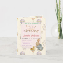 "Fairytale Vintage Amusement Park" Invitation