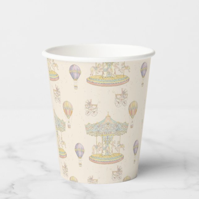 Fairytale Vintage Amusement Park Paper Cups (Front)