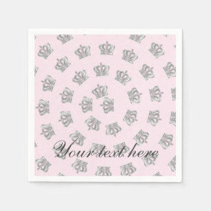 Fairytale Vintage Crown Princess Party Napkins