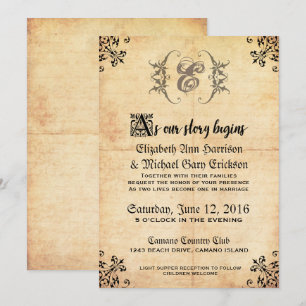 Fairytale Vintage Wedding Invitation