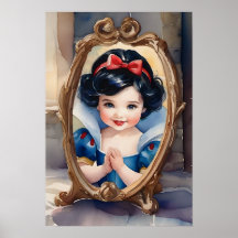 Fairytale Watercolor Baby Snow White