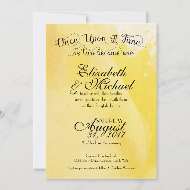 Fairytale Wedding Invitation Template (Front)