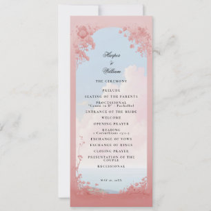 Fairytale wedding program invitation
