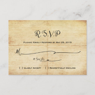 Fairytale Wedding RSVP Card - Once Upon A Time