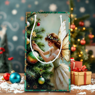 Fairytale Whimsical Angel Fairy Christmas Small Gift Bag