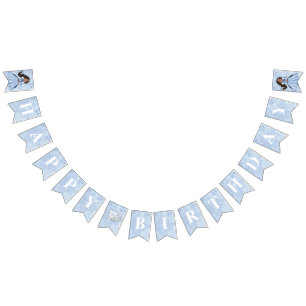Fairytale Winter Snow Princess Birthday Afr Am Bunting