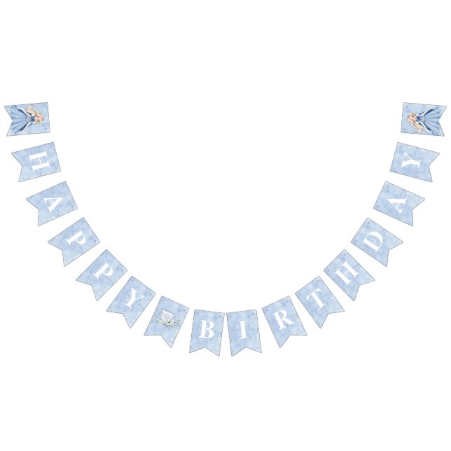 Fairytale Winter Snow Princess Birthday | Blonde Bunting (All)