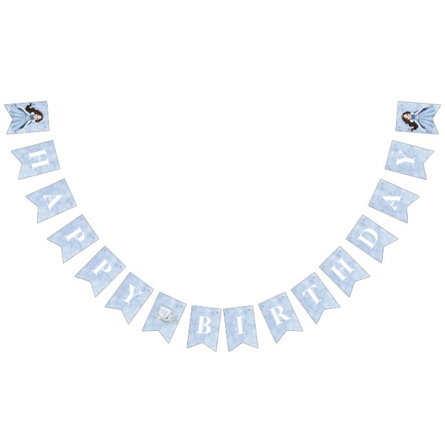 Fairytale Winter Snow Princess Birthday  Bunting (All)