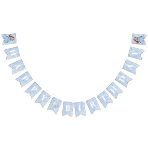 Fairytale Winter Snow Princess Birthday Red Hair Bunting