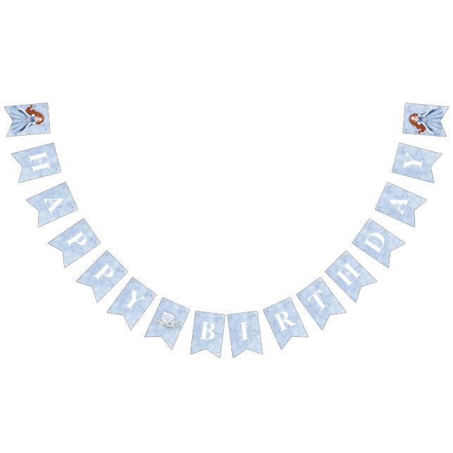 Fairytale Winter Snow Princess Birthday | Red Hair Bunting (All)