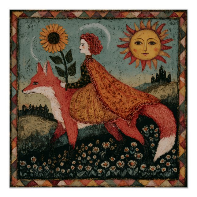 Fairytale Woman and Fox Poster (Front)