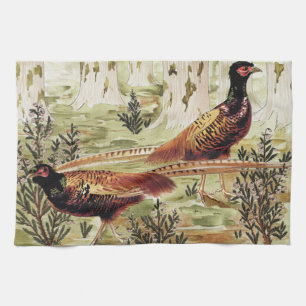 Faisans ordinaires by Maurice Pillard Verneuil Tea Towel