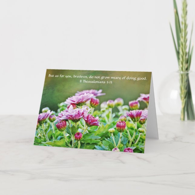 Faith 2 Thessalonian 3:13 Thank You Card (Front)