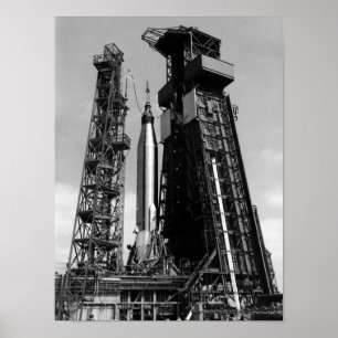 Faith 7 (Mercury Atlas 9) on the Launch Pad Poster