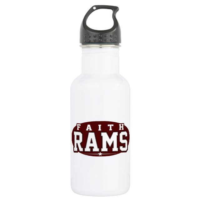Faith Academy; Rams 532 Ml Water Bottle (Front)